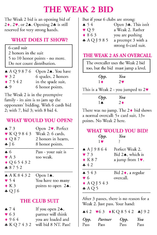 Sample Bridge Lessons